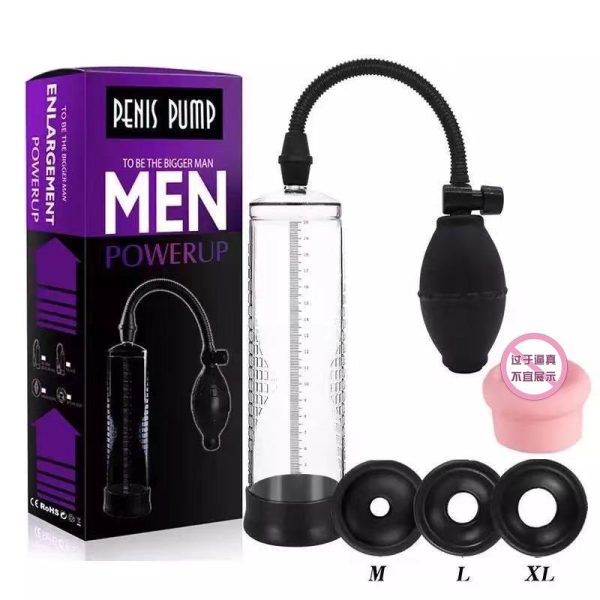 Cấu tạo và chức năng từng bộ phận: Bộ phận ống bơm hút chân không được thiết kế, chế tạo bằng công nghệ nano, an toàn cho người sử dụng. Bộ phận ống dẫn và tay kéo cao cấp, hỗ trợ việc bơm hút không khí bên trong ống bơm hút chân không. Vòng ron cao su dẻo tự nhiên phù hợp với kích cỡ dương vật của mình. Nguyên lý hoạt động: Máy tập Penis Pump sử dụng nguyên lý bơm hút chân không, bằng bộ phân tay kéo và ống dẫn lấy hết không khí bên trong, và làm giãn nở các mô, tế bào dương vật Giúp kéo dài, làm to dương vật tối đa. Nguyên lý này được ví như phương pháp luyện tập thể hình, bạn chỉ cần chăm chỉ luyện tập và có 1 chế độ ăn uống phù hợp sau 1 thời gian, bạn có 1 thể hình trong mơ. Làm to dương vật tự nhiên bằng máy tập Penis Pump cũng vậy, chỉ cần hàng ngày các bạn bỏ khoảng từ 10 – 15 phút luyện tập, sau 1-3 tháng kích thước dương vật có thể tăng thêm 4-6cm. Kết quả sau khi sử dụng: Tăng kích cỡ dương vật cả về chiều dài và chu vi. Trung bình kích thước dương vật tăng từ 4-6cm sau 1 tới 3 tháng tập luyện. Khả năng ham muốn tình dục và khả năng chịu đựng tăng lên đáng kể, giúp quan hệ lâu hơn, bền bỉ hơn. Tăng cường khả năng sinh lý, tăng khoái cảm và hưng phấn khi quan hệ. Hỗ trợ điều trị triệu trứng liệt dương, khó cương cứng và vô sinh ở nam giới, tác dụng tuyệt vời mà ít loại thuốc nào có thể làm được. Giúp nam giới tự tin thể hiện bản lĩnh đàn ông để chinh chiến cùng bạn tình, giúp các bạn tình thoả mãn, sung sướng và hạnh phúc. Hướng dẫn sử dụng: Sau khi lắp các bộ phân ống bơm hút chân không, bộ tay kéo và dây dẫn lại và vòng ron cao su lại với nhau xong thì ta bắt đầu sử dụng Thoa gel bôi trơn lên dương vật để tránh bị tổn thương trong quá trình sủ dung. Dùng bộ tay kéo và kéo thật nhẹ nhàng từ từ cho đến khi bạn cảm nhận “cậu bé” căng và dài ra đến độ cần thiết theo cảm giác, giữ trong 30 giây đến 1 phút sau đó bấm nút xả hơi nằm cạnh cần kéo cao su . Cứ làm như vậy tiếp tục bơm hút cậu bé trong khoảng từ 5 đến 10 lần như vậy trong 1 lần sử dụng.